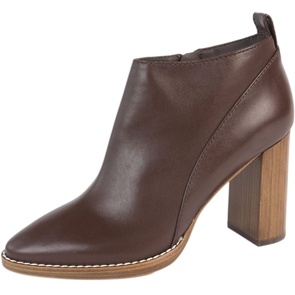 NWOT MaxMara Women's Danubio Dark Brown Leather Ankle Booties Sz 41EU 10… - Picture 9 of 11